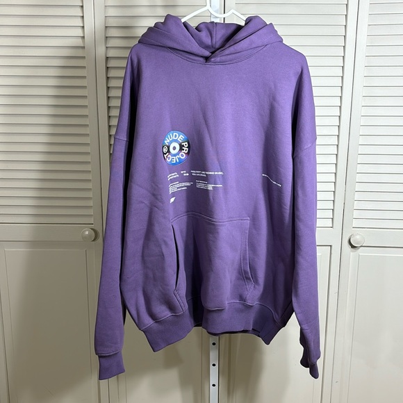 Nude Project Record Hood Lavander Purple Fleeced XXL - Picture 4 of 16